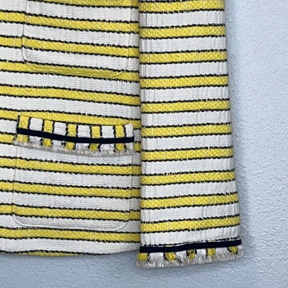 New Veronica Beard Talie Dickey Jacket w/ Frayed Trim Size 8 - Picture 4 of 15